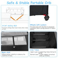 6-in-1 Foldable Baby Crib with Activity Center Diaper Changing Table by DailySale