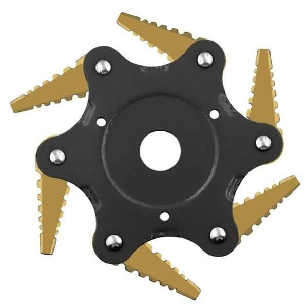 6 Leaves Lawn Mower Blade Metal Brush Cutter Blades Trimmer Blade by DailySale