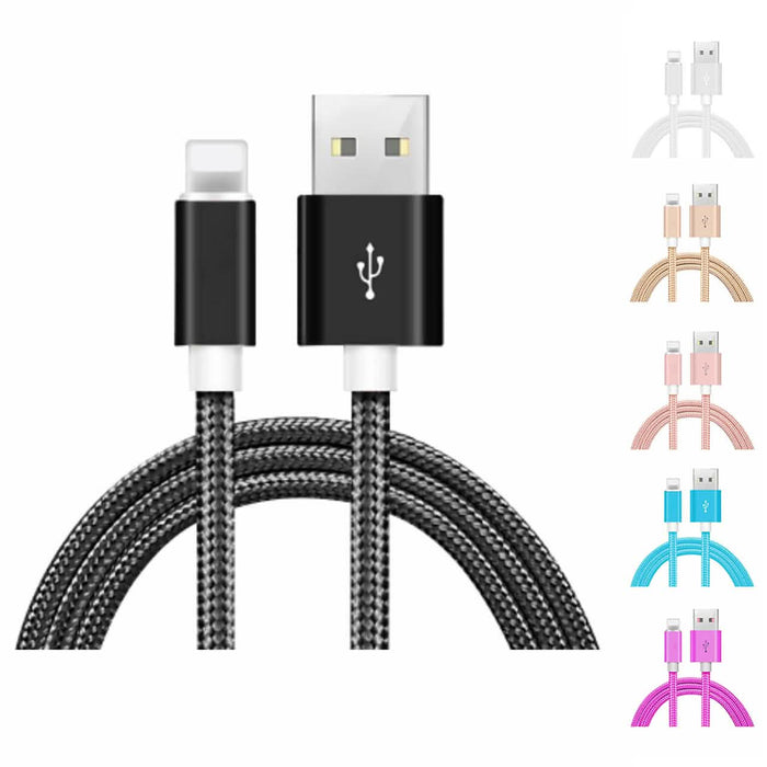 6-Pack: 10-Foot Braided Heavy-Duty Lightning Cables for Apple Devices by DailySale