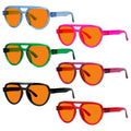 6 Pack 100% Blue Blocking Glasses Orange Lens Metalless Screwless Pilot R2312-B98 by Pasteur Pharmacy