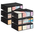 6-Pack: 40L Foldable Clothing Storage Bags with Front Clear Window by DailySale