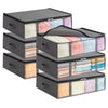 6-Pack: 40L Foldable Clothing Storage Bags with Front Clear Window