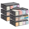 6-Pack: 40L Foldable Clothing Storage Bags with Front Clear Window by DailySale