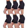 6-Pack: Active High Waisted Biker Shorts by DailySale