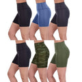 6-Pack: Active High Waisted Biker Shorts by DailySale
