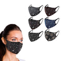 6-Pack: Celebrity Bling Holiday Rhinestone Washable Face Mask by DailySale