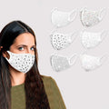 6-Pack: Celebrity Bling Holiday Rhinestone Washable Face Mask by DailySale