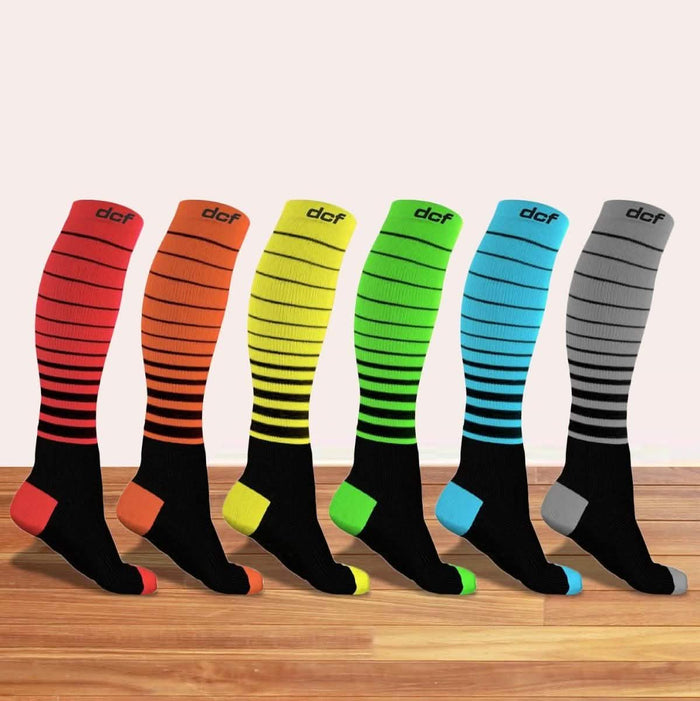 6-Pack: DCF Unisex Striped Compression Socks by DailySale