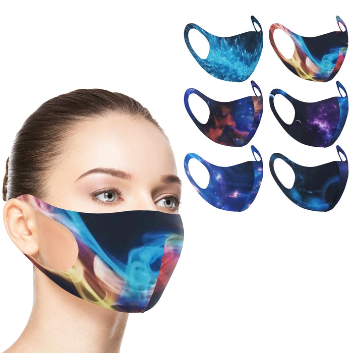 6-Pack: Fun Cosmic Design Print Masks by DailySale