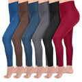 6-Pack: Hot Women’s Fleece Lined Leggings High Waist Soft Stretchy Warm Leggings by DailySale