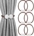 6-Pack: Magnetic Curtain Tiebacks, Decorative Curtain Holdbacks by DailySale
