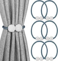 6-Pack: Magnetic Curtain Tiebacks, Decorative Curtain Holdbacks by DailySale