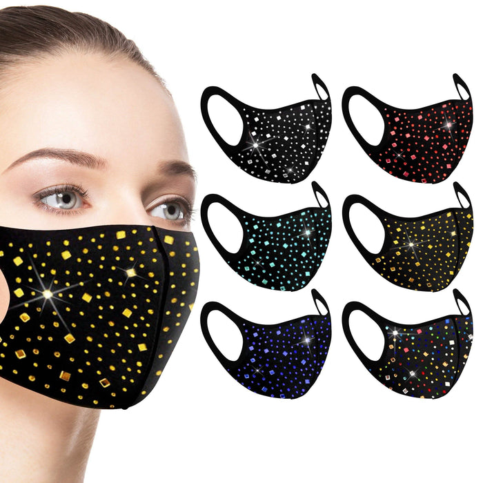6-Pack: Rhinestone Bling Face Mask by DailySale