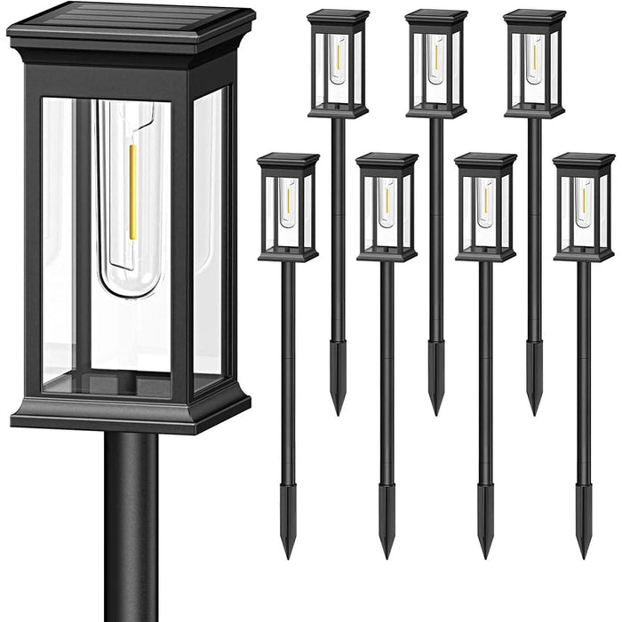 6-Pack: Solar Powered Stake Light IP65 Waterproof Auto On Off by DailySale