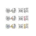 6-Pack: Swarovski Crystal 18K Gold Plated Stud Earrings by DailySale