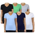 6-Pack: Women's Assorted Short Sleeve V-Neck Tees by DailySale