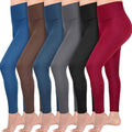 6-Pack: Women’s Extra Fleece Leggings High Waist by DailySale