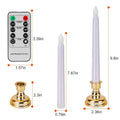6-Packs: Flameless Taper Candles with 4 Light Modes and Remote Control by DailySale
