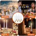 6-Packs: Flameless Taper Candles with 4 Light Modes and Remote Control by DailySale