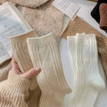 6-Pairs: Thick & Warm Cream Color Sock by DailySale