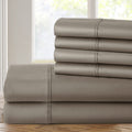 6-Piece: 1200 Thread Count Cotton Rich Solid Sateen Sheet Set by DailySale