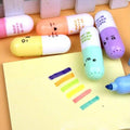 6-Piece: Cute Pill Shape Mini Highlighter Marker by DailySale
