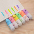6-Piece: Cute Pill Shape Mini Highlighter Marker by DailySale