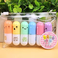 6-Piece: Cute Pill Shape Mini Highlighter Marker by DailySale