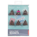 6-Piece: Kikkerland Poop/Poo Emoji Fridge Magnets Set by DailySale