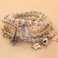 6-Piece: Multi Layer Pearl Bracelet Set by DailySale