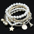 6-Piece: Multi Layer Pearl Bracelet Set by DailySale