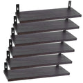 6-Piece Set: Wall Mounted Shelve Wood Storage Metal Bracket Display by DailySale