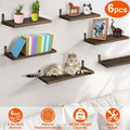 6-Piece Set: Wall Mounted Shelve Wood Storage Metal Bracket Display by DailySale