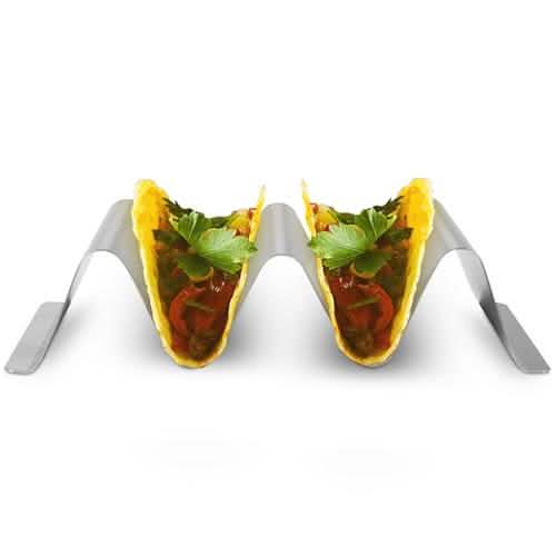 6-Piece: Stainless Steel Taco Holders by DailySale