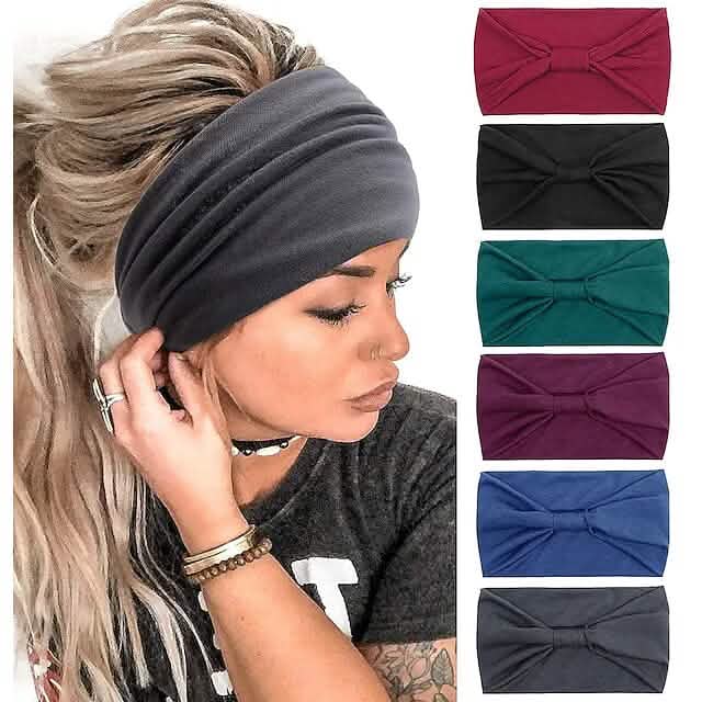 6-Piece: Wide Boho Bandeau Head Bands for Women by DailySale