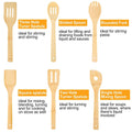 6-Pieces: Cooking Utensil Bamboo Wooden Spoons by DailySale
