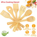 6-Pieces: Cooking Utensil Bamboo Wooden Spoons by DailySale
