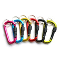 6-Pieces: D-Ring Screw Locking Carabiner Hook Clip Aluminum Camping Keychain by DailySale