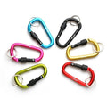 6-Pieces: D-Ring Screw Locking Carabiner Hook Clip Aluminum Camping Keychain by DailySale