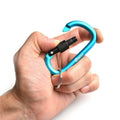 6-Pieces: D-Ring Screw Locking Carabiner Hook Clip Aluminum Camping Keychain by DailySale