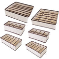 6-Pieces Set: Foldable Underwear Organizer Divider Container by DailySale