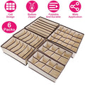 6-Pieces Set: Foldable Underwear Organizer Divider Container by DailySale
