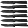 6-Pieces Set: YOLEYA High Carbon German Stainless Steel Black Serrated Steak Knife Set