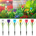6-Pieces: Solar Garden Tulip Flower Lights by DailySale