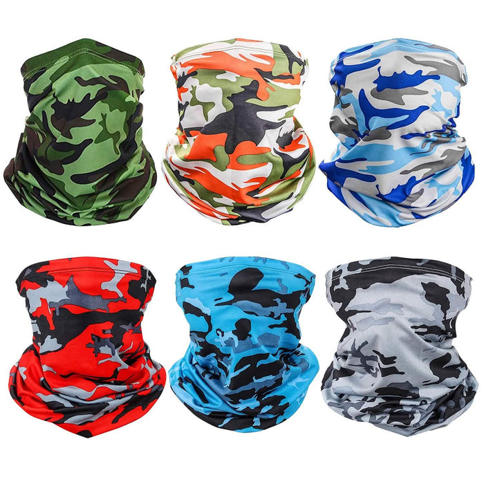 6-Pieces: Summer Neck Gaiter UV Sunscreen Protection Face Mask Scarf by DailySale