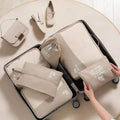 6-Pieces: Travel Luggage Organizers Set Packing Cubes with Shoe Bag Cosmetics Accessories by DailySale