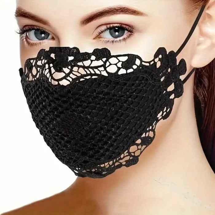 6-Pieces: Women's Printed Multicolor Lace Mask by DailySale