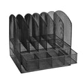 6 Trays 2 Tier Mesh Desk File Sorter Organizer Office Document Holder with Drawer by DailySale