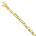18K Yellow Gold Round Cut Diamond Spiral Link Bracelet (2.00 cttw, I-J Color, I1-I2 Clarity) by Bids.com