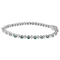 14K White Gold Round-Cut Blue Diamonds Bracelet (3.00 cttw, Blue Color, Clarity) by Bids.com
